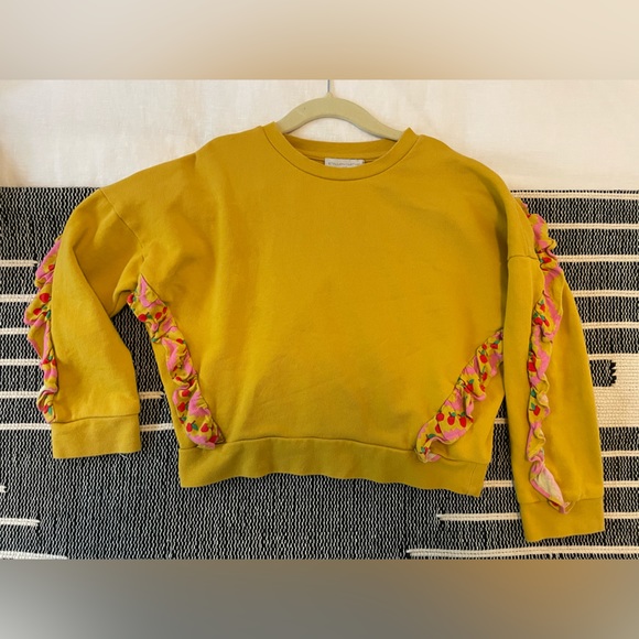 STELLA MCCARTNEY girls yellow apple print skirt and matching sweater. - Picture 2 of 6